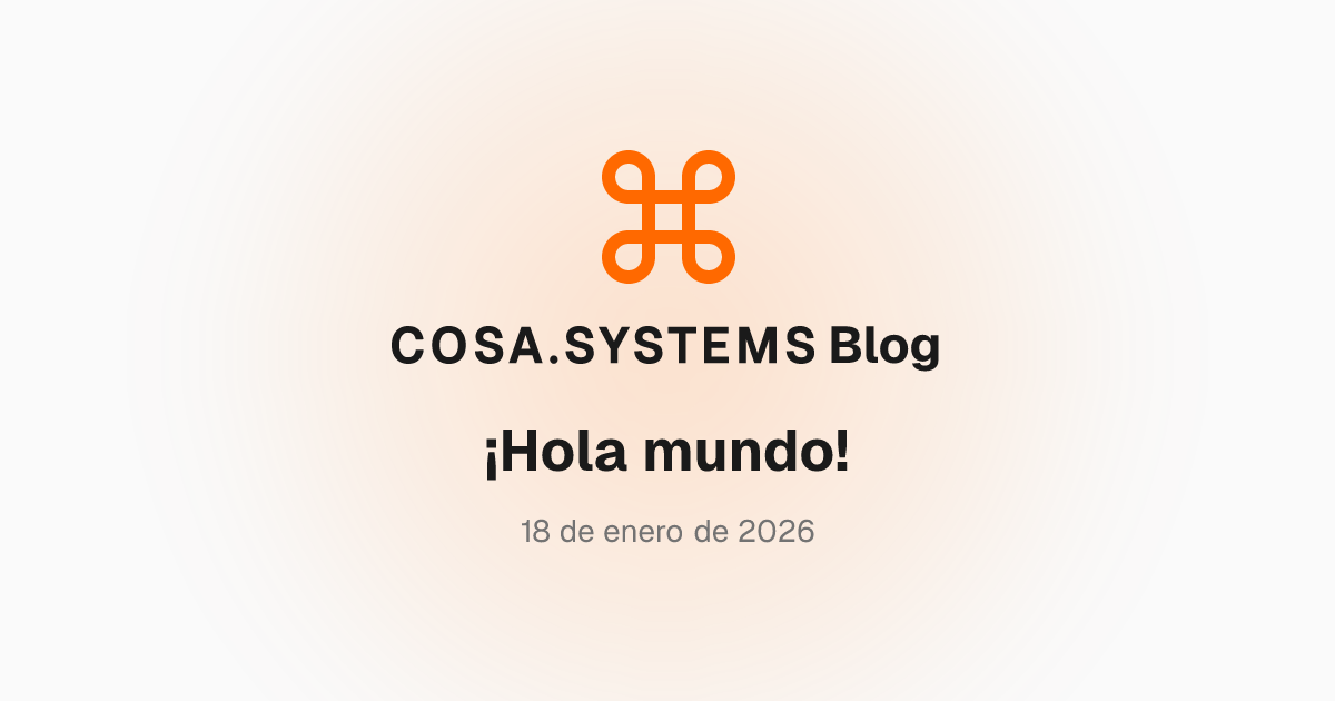 ¡Hola mundo!